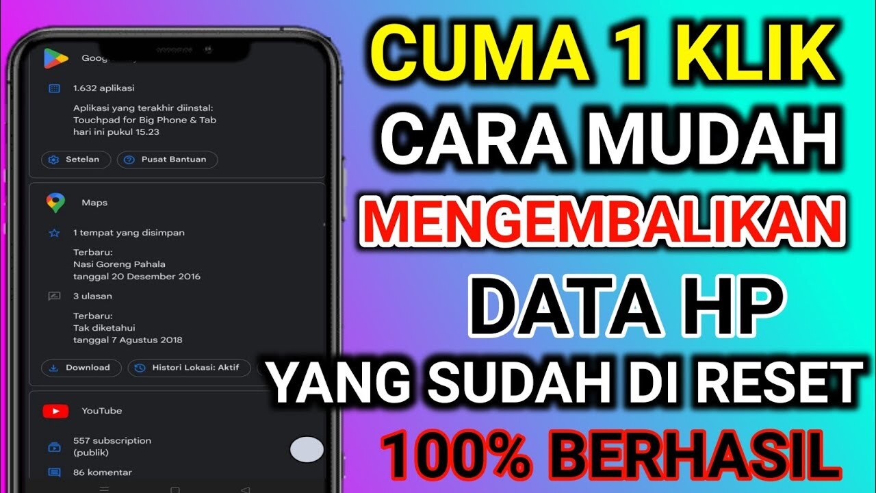 cara mengembalikan data hp yang sudah di reset , terbaru 100% berhasil ...